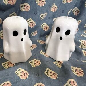 White Ghost Salt and Pepper Shakers